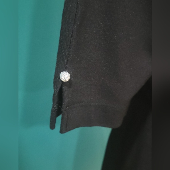 The Limited Classic Black Mini Dress With Diamonds On Sleeves Size 4. NWT - Picture 2 of 9